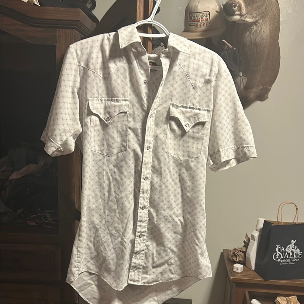 Men's White Patterned Shirt